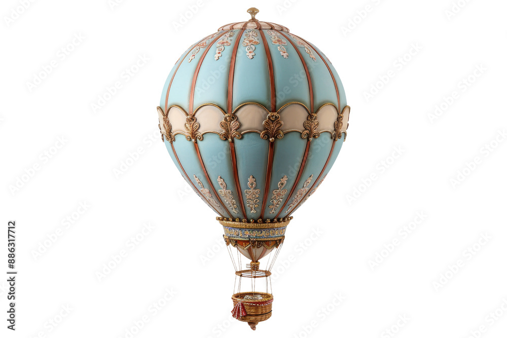 Obraz premium Ornate Vintage Hot Air Balloon with Gold Accents
