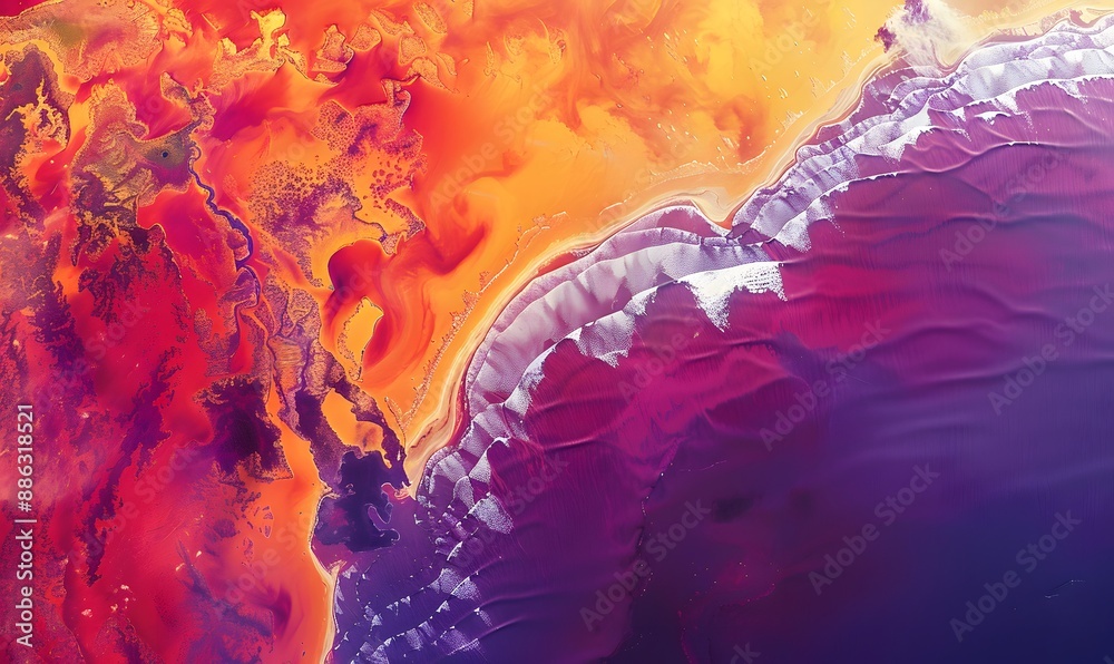 Fototapeta premium Abstract Aerial View of Pollution and Nature