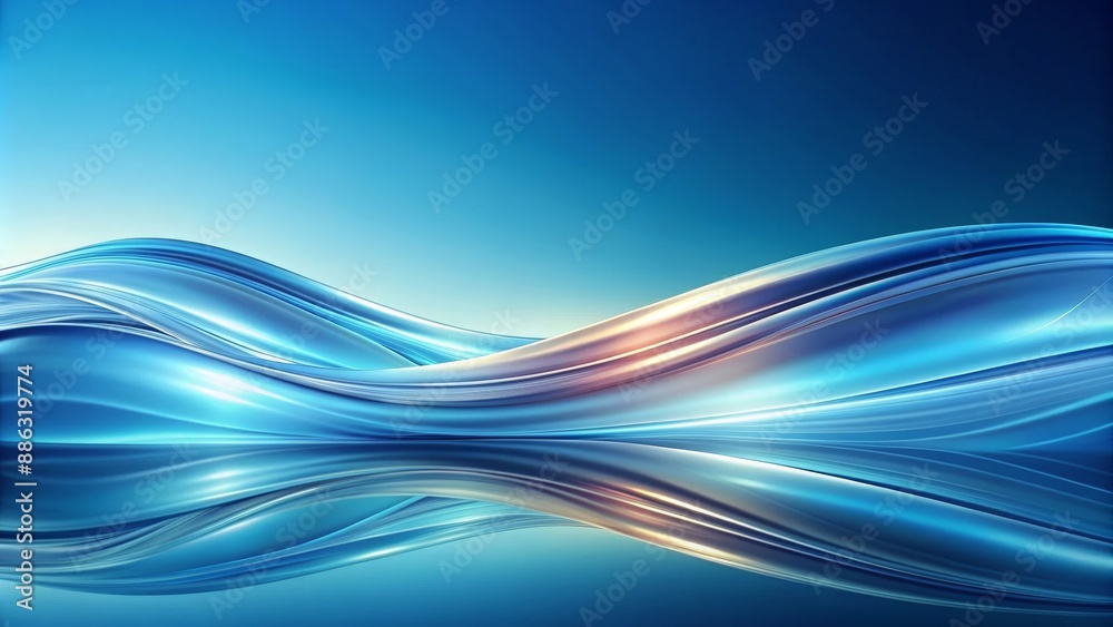 Fototapeta premium Abstract background with smooth flowing waves , abstract, background, waves, water, design, art, texture, pattern, flowing, smooth