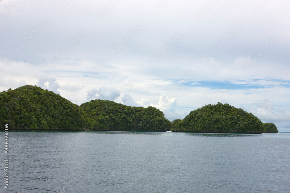 Palau landscape with sea on a cloudy autumn day Palau landscape with sea on a cloudy autumn day