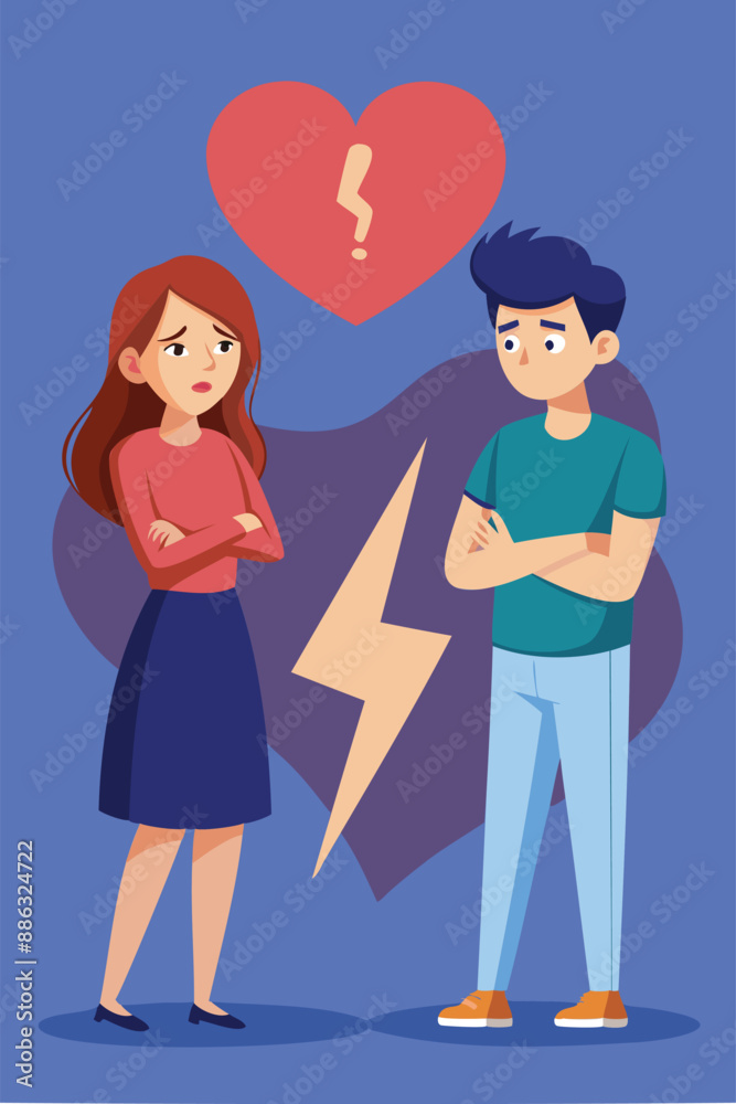 Relationship Troubles: Young Couple Arguing, Facing Conflict and Potential Divorce Relationship Troubles: Young Couple Arguing, Facing Conflict and Potential Divorce