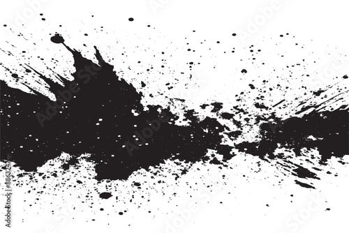 Abstract Dust and Debris Grunge Texture Overlay on White Background - Illustration