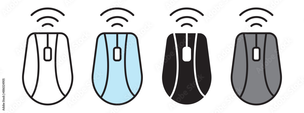 Editable vector wireless mouse icon. Part of a big icon set family. Perfect for web and app interfaces, presentations, infographics, etc Editable vector wireless mouse icon. Part of a big icon set family. Perfect for web and app interfaces, presentations, infographics, etc