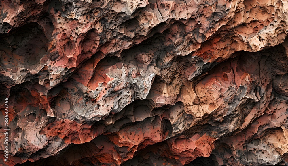 Close-Up Red Rock Mountain Texture Close-Up Red Rock Mountain Texture