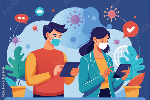 Remote Video Conferencing: Man and Woman Teammates Collaborate Using Smartphones During COVID-19 Pandemic