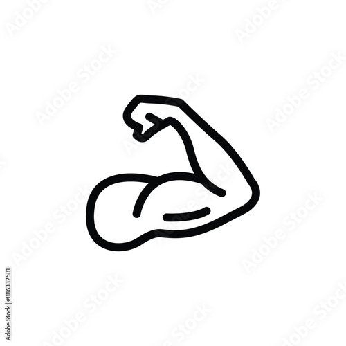 muscles protein black outline icon stamp label isolated on transparent background