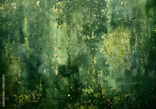 Distressed Green Grunge Texture Background