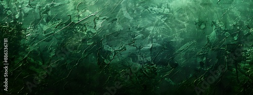 Dark Green Grunge Texture Background