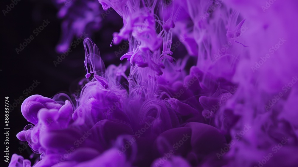 Close up of pink smoke on black background Close up of pink smoke on black background