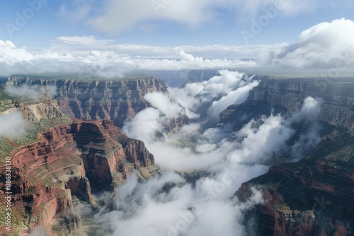 Wallpaper Mural Canyon View Over South and North Rim: Grandeur of Arizona's Southwest Landscape Torontodigital.ca