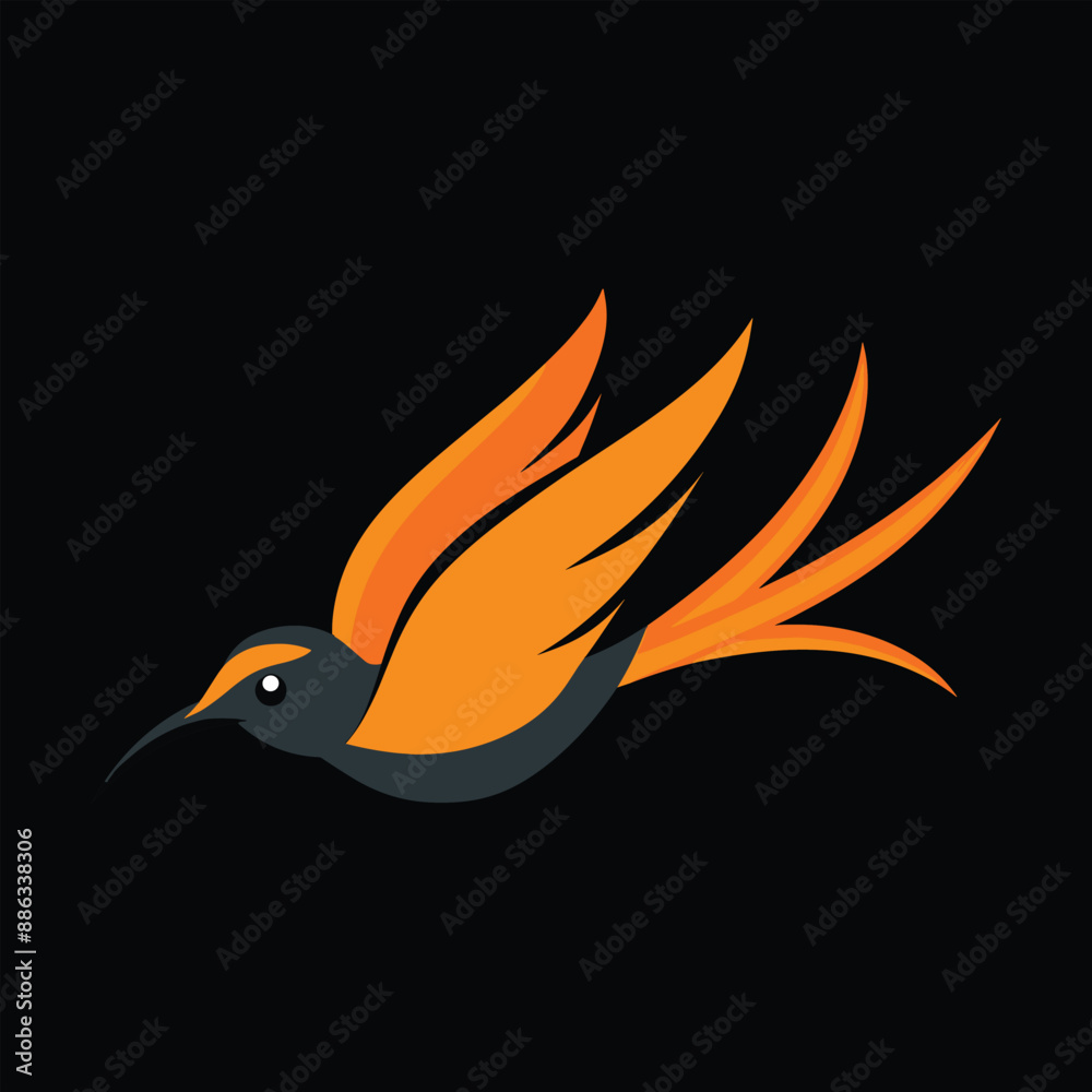 Fototapeta premium Flying birds Vector illustration on background