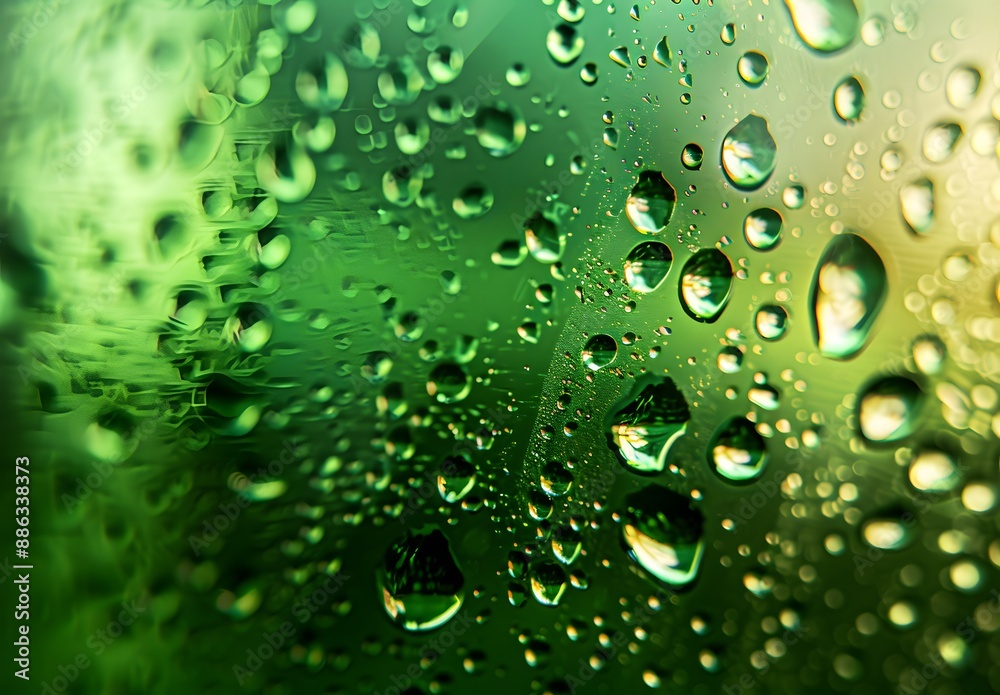Green Beer Bottle with Water Droplets Macro Photography Green Beer Bottle with Water Droplets Macro Photography