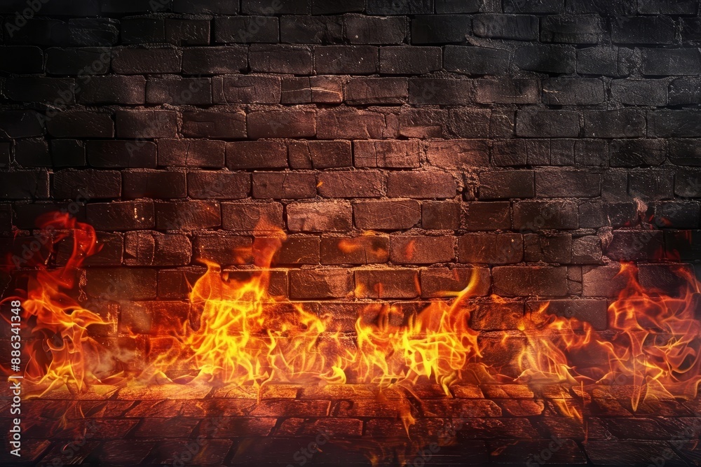 A brick wall ablaze with fire, showcasing the destructive force of flames on sturdy masonry, Demonstrate the role of firewall protection in defending against malicious threats A brick wall ablaze with fire, showcasing the destructive force of flames on sturdy masonry, Demonstrate the role of firewall protection in defending against malicious threats