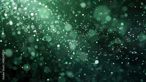 Abstract Green Glitter Bokeh Background