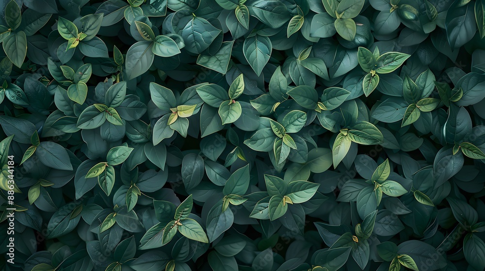 Fototapeta premium Dark Green Leaves Texture Background Pattern