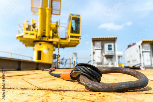 The heavy lifting strap is painted orange as a symbol. photo