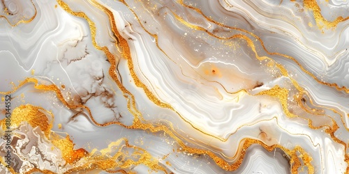 Elegant Marble Texture with Luxurious Gold Accents for Premium Product Presentation