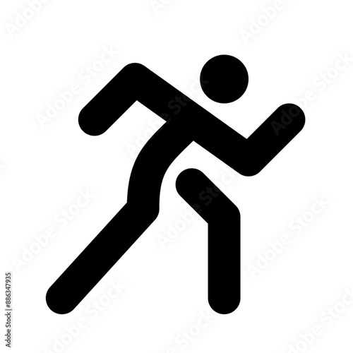 Speed and Agility: Vector Icon Depicting Runner Sign