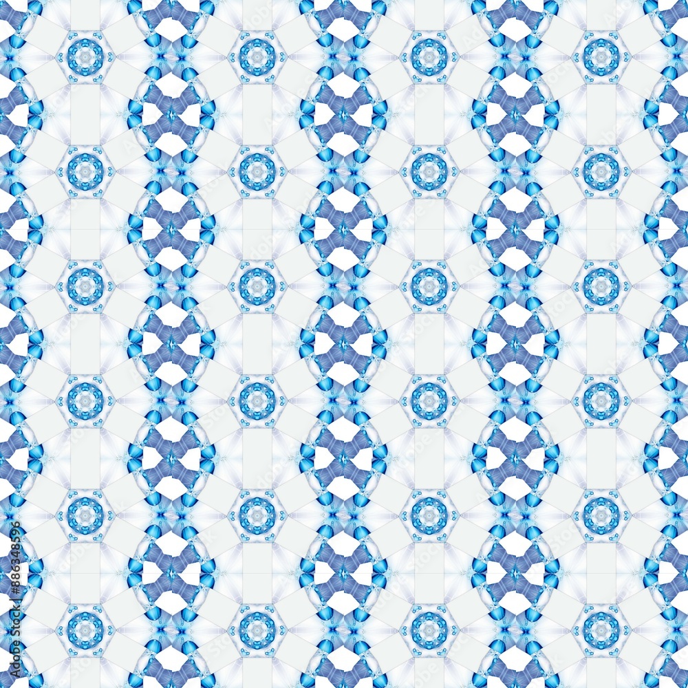 Bright White Blue Snowflake Flower mandala backdrop. Winter art pattern. Artistic light Tiles. Textured background. Ornate illustration. Strokes and Lines. Symmetric Winter Bright White Blue Snowflake Flower mandala backdrop. Winter art pattern. Artistic light Tiles. Textured background. Ornate illustration. Strokes and Lines. Symmetric Winter