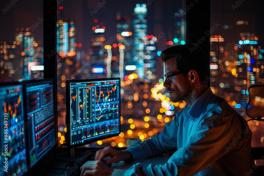 Trader Analyzing Market Data Trader Analyzing Market Data