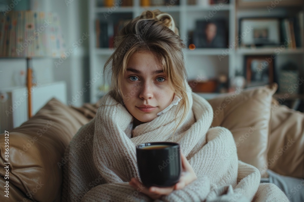Elderly Man with Dog on Sofa