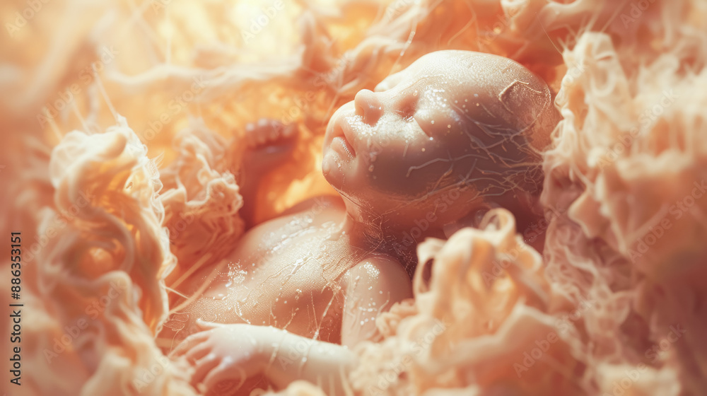 お母さんのおなかの中にいる胎児