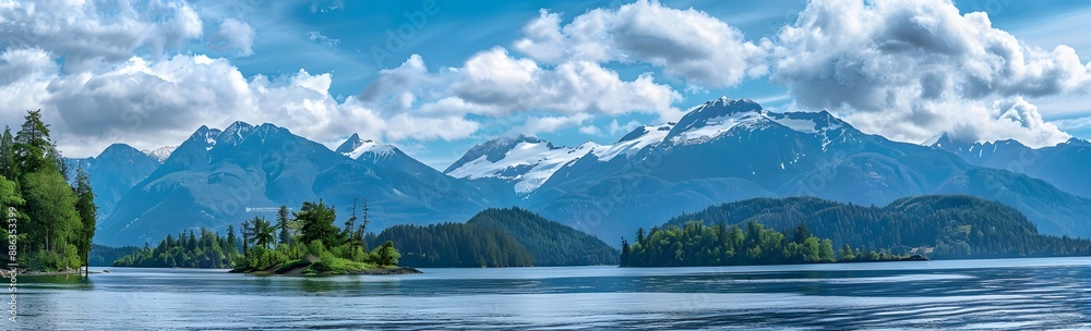 Panoramic View British Columbia Mountains Panoramic View British Columbia Mountains