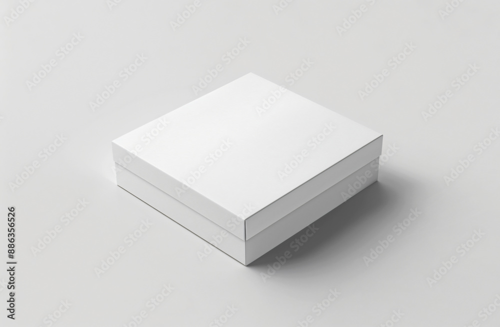 White blank canvas box mockup on white background, front view White blank canvas box mockup on white background, front view