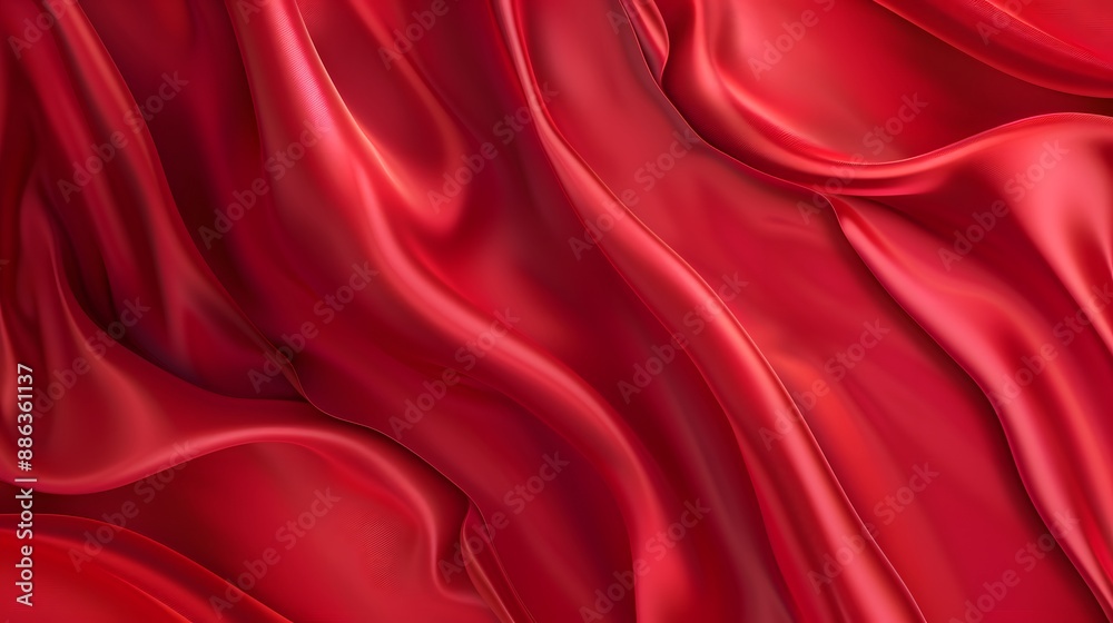 Obraz premium Abstract Red Silk Fabric Background