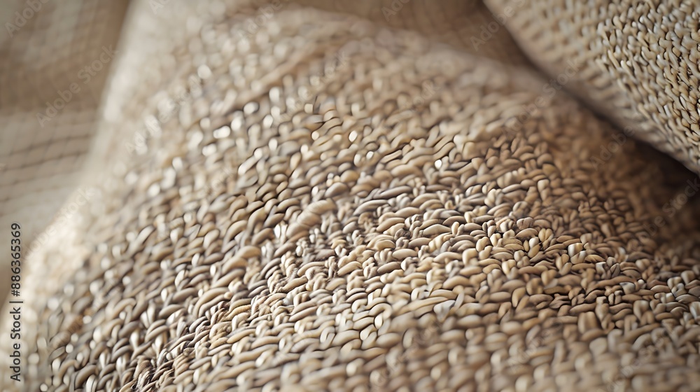 Detailed close-up of woven fabric texture, suitable for adding a tactile and cozy element. Detailed close-up of woven fabric texture, suitable for adding a tactile and cozy element.