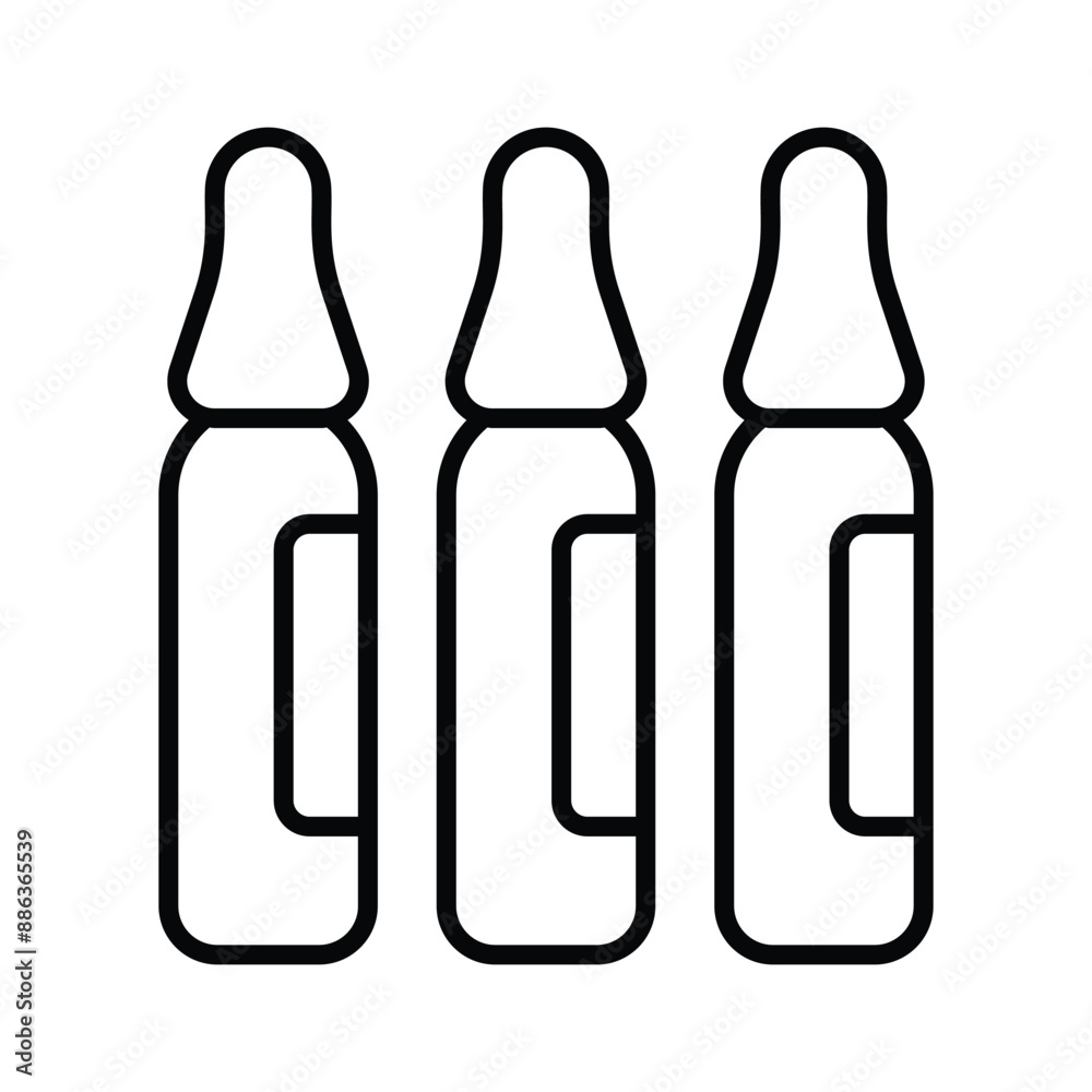 Well designed icon of ampoules in modern style Well designed icon of ampoules in modern style