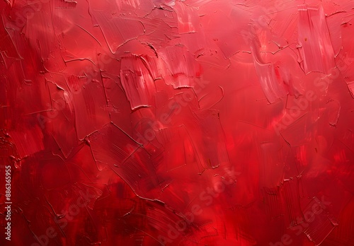 Abstract Red Painted Texture Background