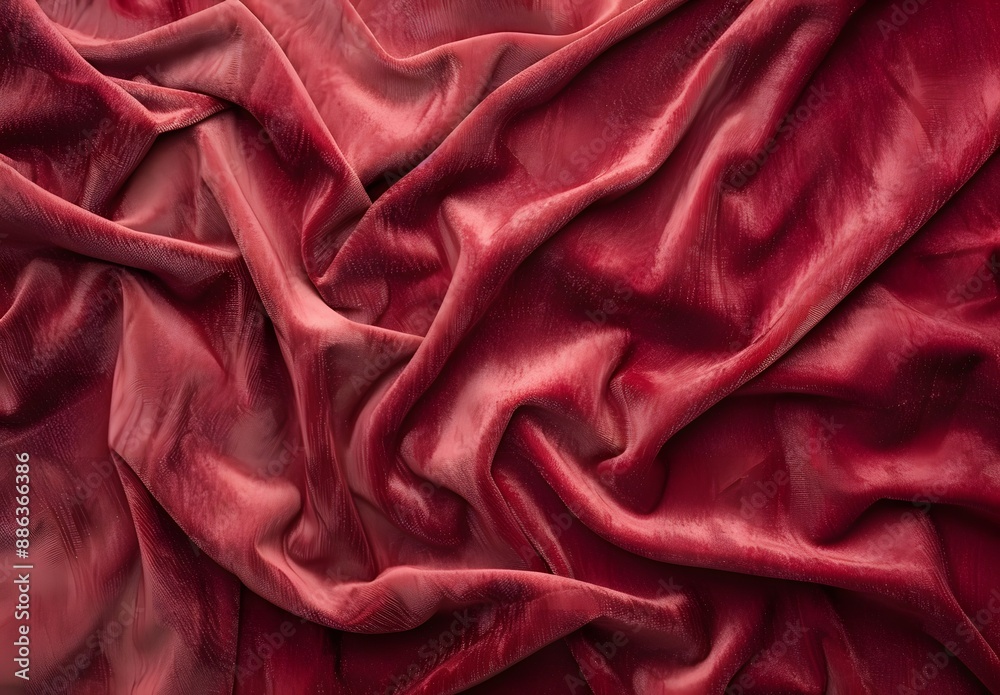 Obraz premium Red Velvet Fabric Texture Background