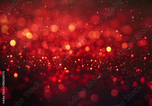 Red Bokeh Lights Background For Valentine's Day