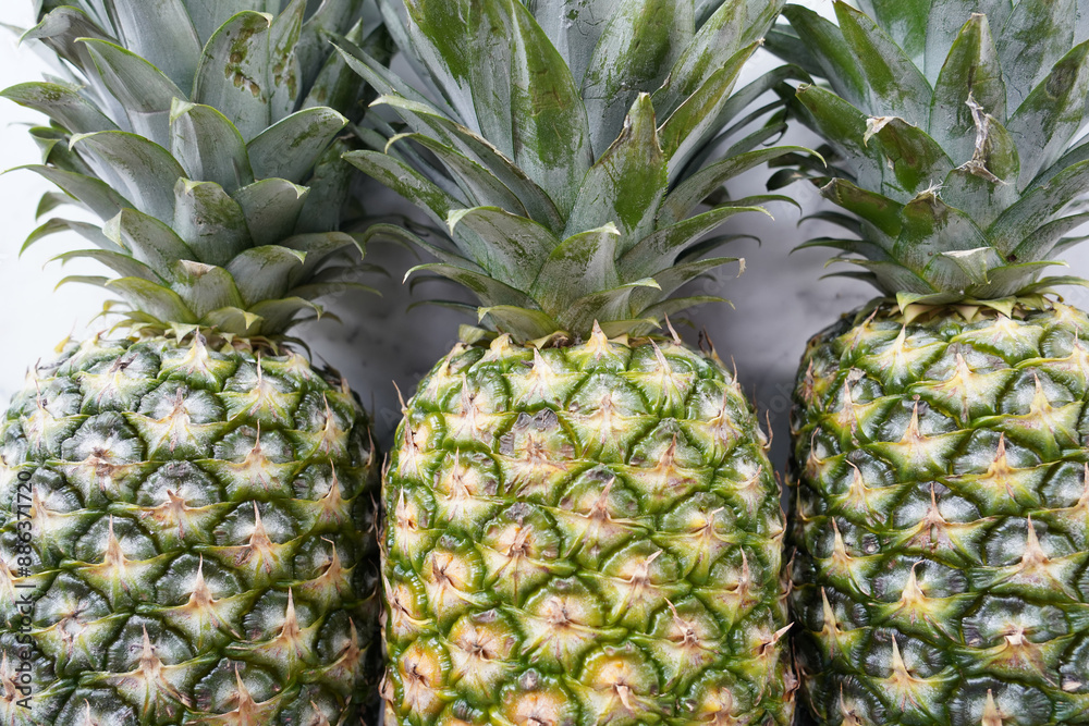 close up of pineapple