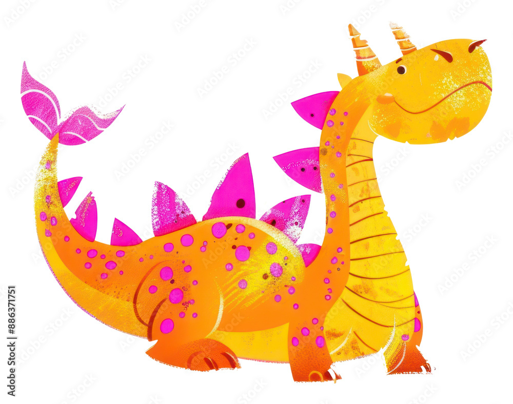 Fototapeta premium PNG Dragon animal white background representation.