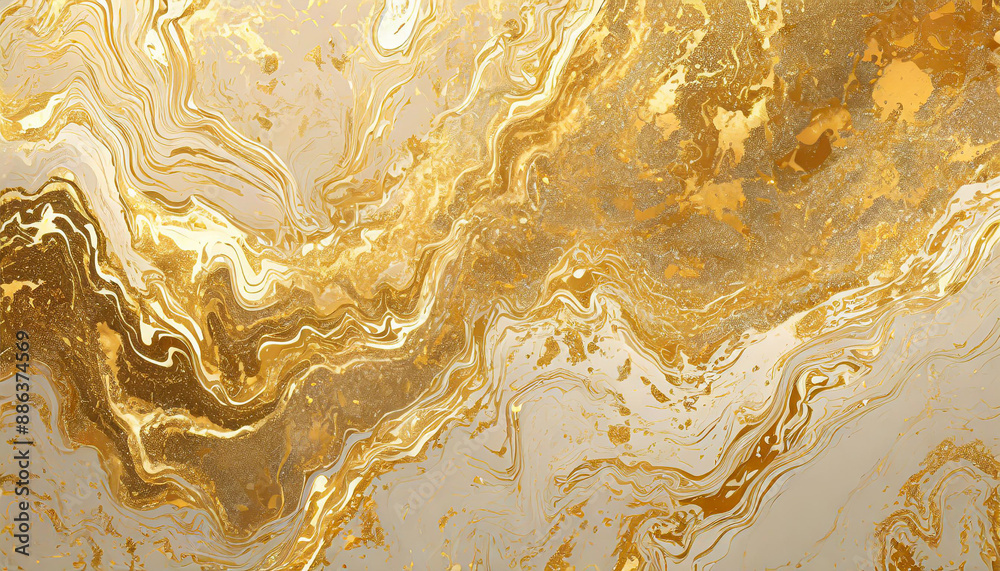 Gold fluid art marbling paint textured background Gold fluid art marbling paint textured background