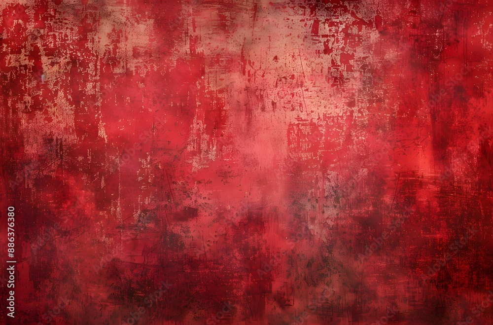 Obraz premium Red Grunge Texture Background - Distressed Surface