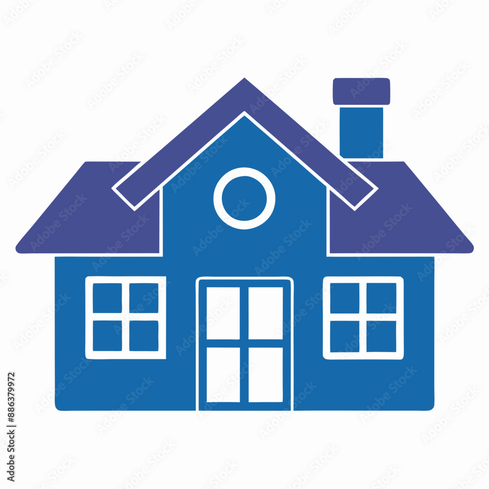 A house logo silhouette vector style illustration with white background. A house logo silhouette vector style illustration with white background.
