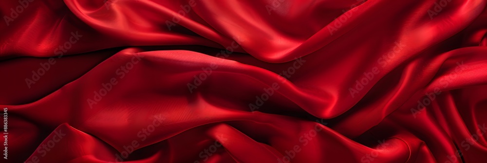 Elegant Red Satin Fabric Background Elegant Red Satin Fabric Background