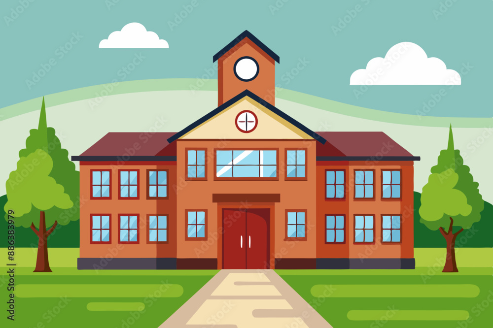 Naklejka premium illustration of a house with a roof vector