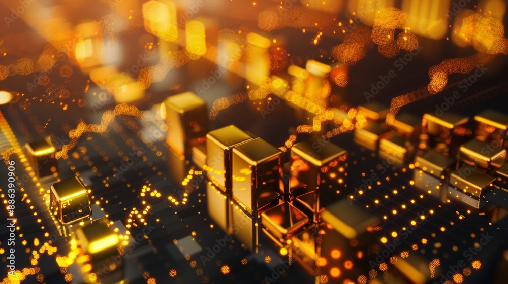 Obraz premium Gold Investment Trends: A Financial Diagram