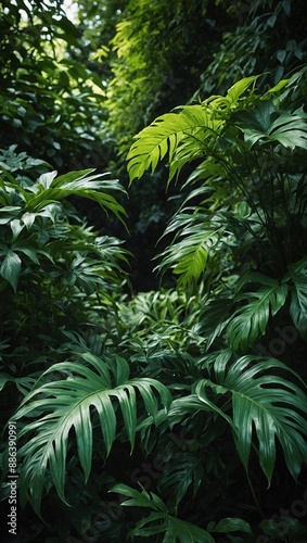 Vibrant green foliage ideal as a backdrop