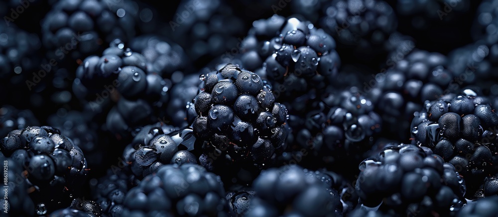 The blackberries in the copy space image. The blackberries in the copy space image.