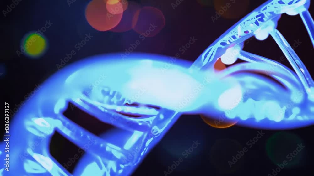 3D animation of DNA. Conceptual design of genetic information for ...