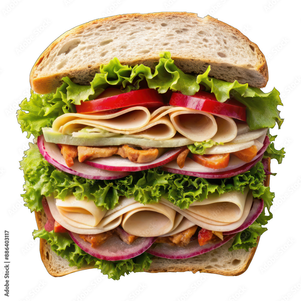 Sandwich Isolated on Transparent Background Sandwich Isolated on Transparent Background