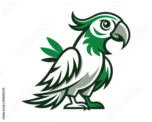 Vector parrot logo design vector template