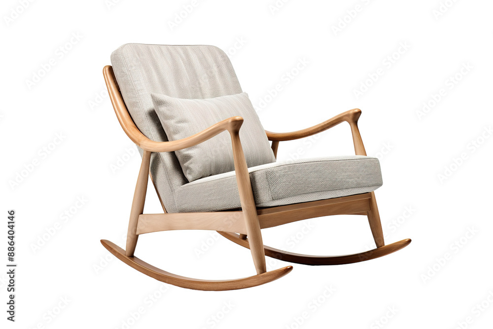 A Modern Wooden End Table With Curved Design and Book Storage on a White or Clear Surface PNG Transparent Background A Modern Wooden End Table With Curved Design and Book Storage on a White or Clear Surface PNG Transparent Background