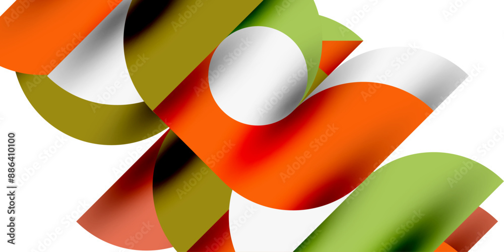 Shadow effect shiny circles and round triangles geometric modern art. Vector Illustration For Wallpaper, Banner, Background, Card, Book Illustration, landing page Shadow effect shiny circles and round triangles geometric modern art. Vector Illustration For Wallpaper, Banner, Background, Card, Book Illustration, landing page