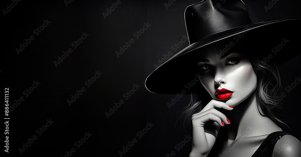 an elegant model in a hat an elegant model in a hat